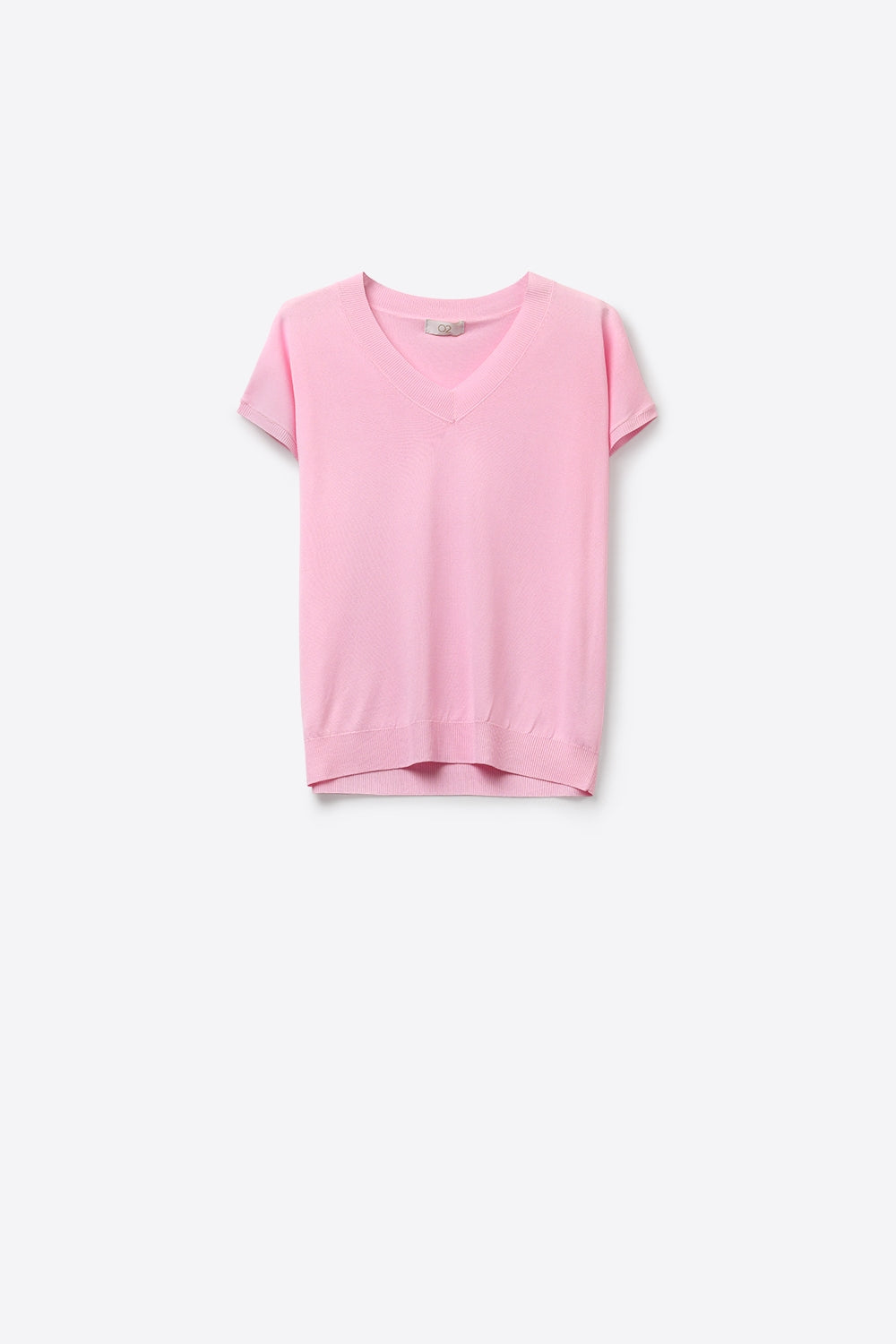 Pink Short Sleeve Knit Top - Jumpers