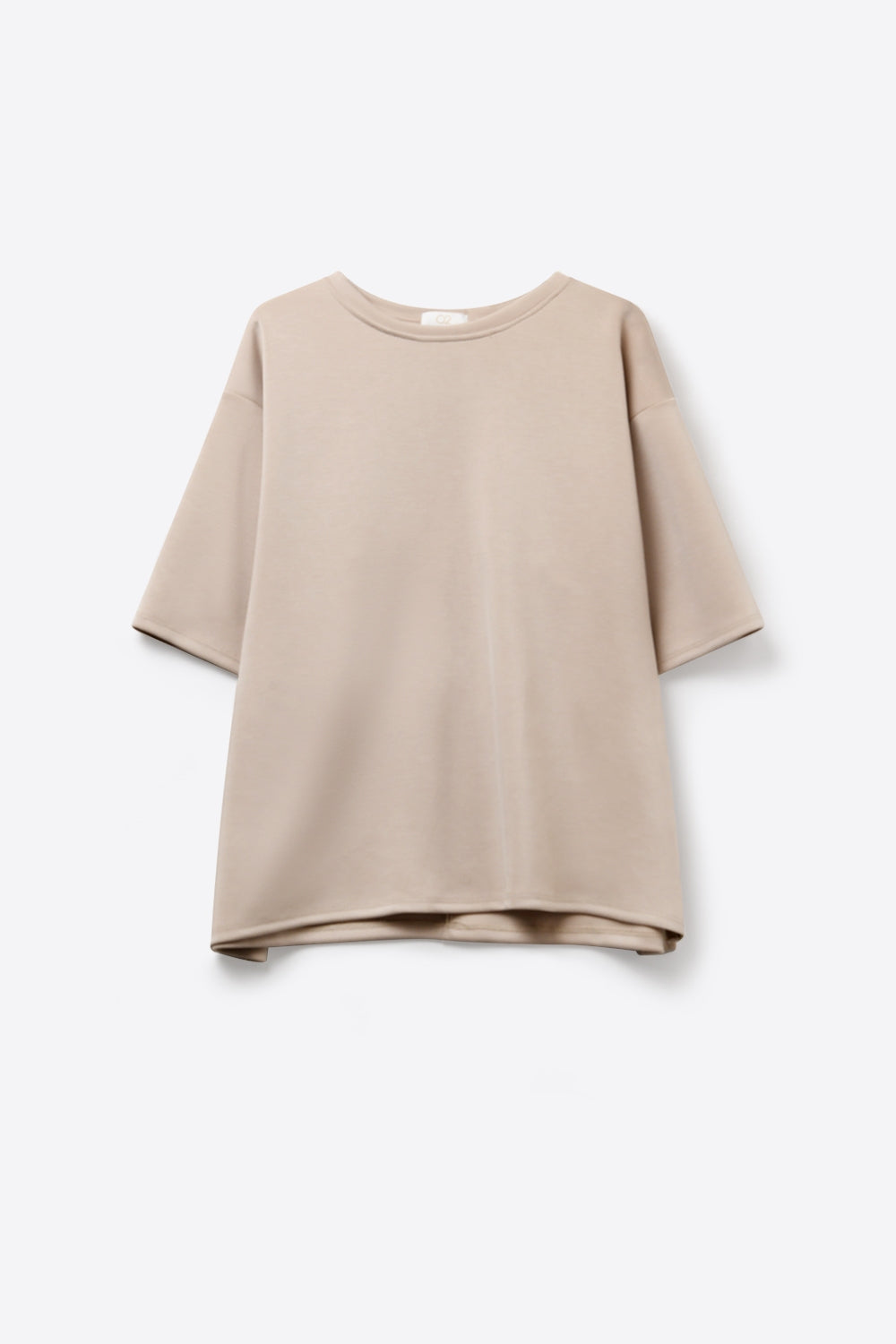 Relaxed Fit Short Sleeve Crewneck sweatshirt in beige -
