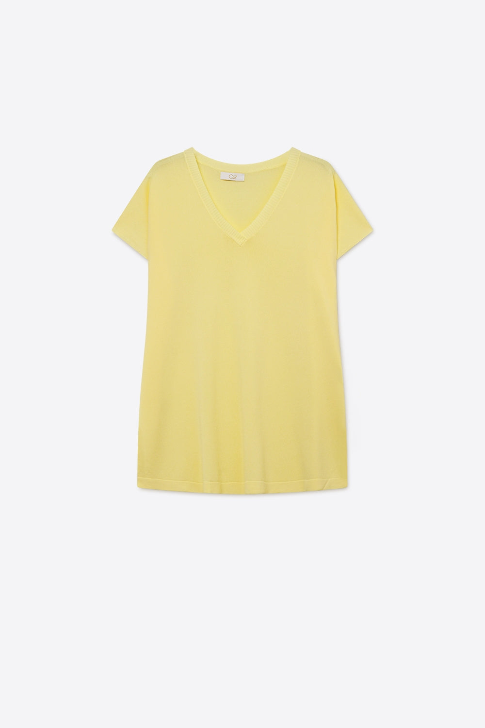 Yellow V-Neck Relaxed Fit Lightweight sweater