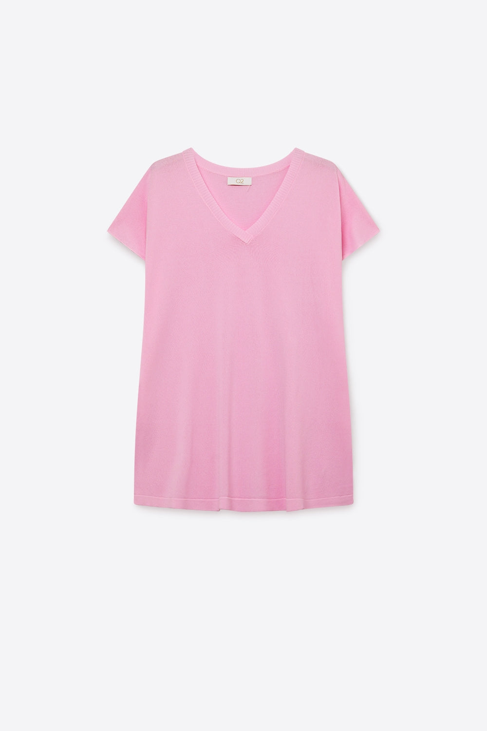 Pink V-Neck Relaxed Fit Knit sweater