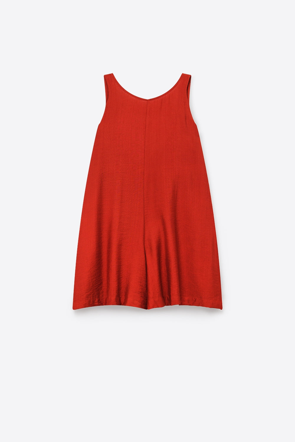 Comfy Short Playsuit With Scoop Neck in Terracotta