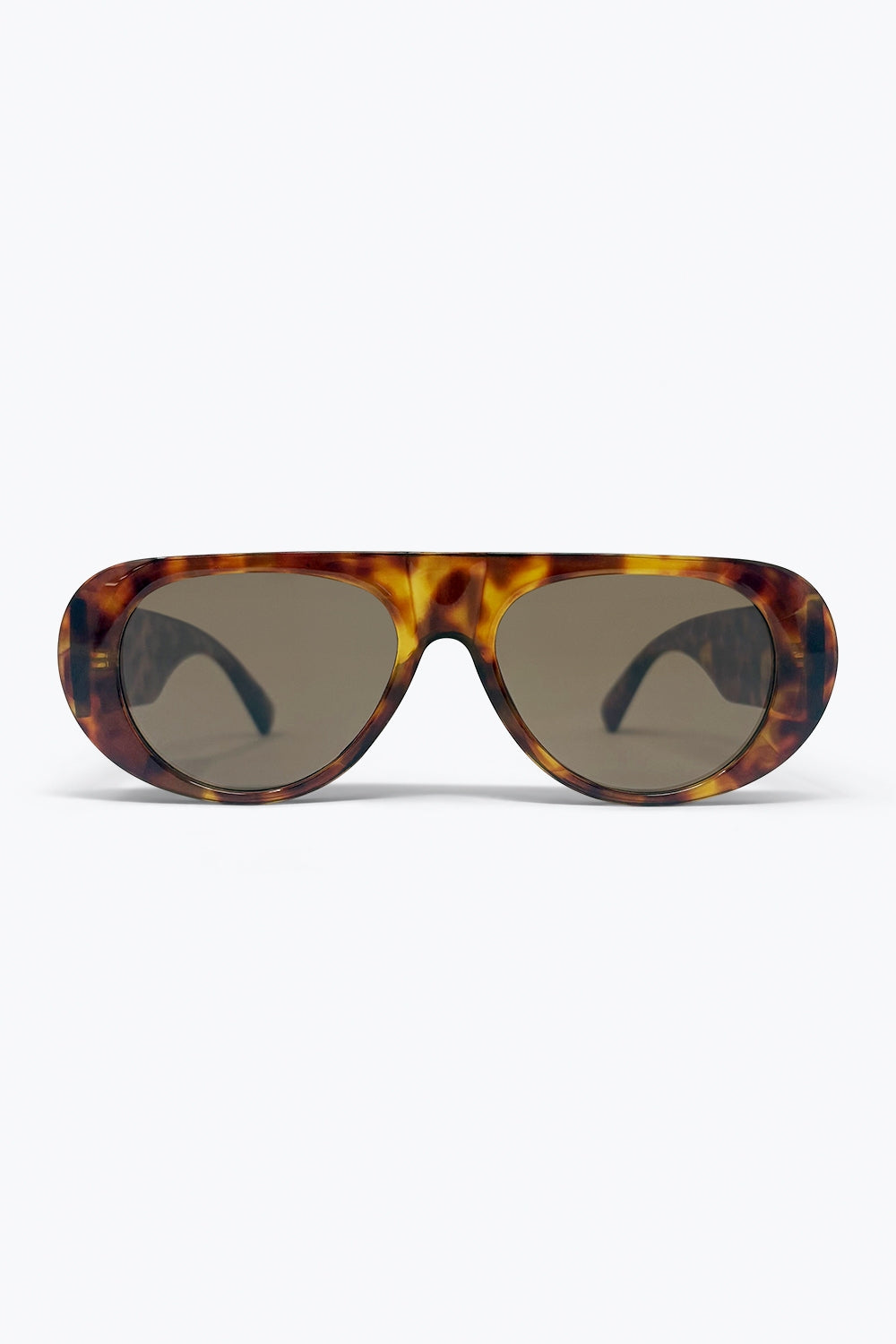 Tortoise Brown Oversized Frame Sunglasses for Women