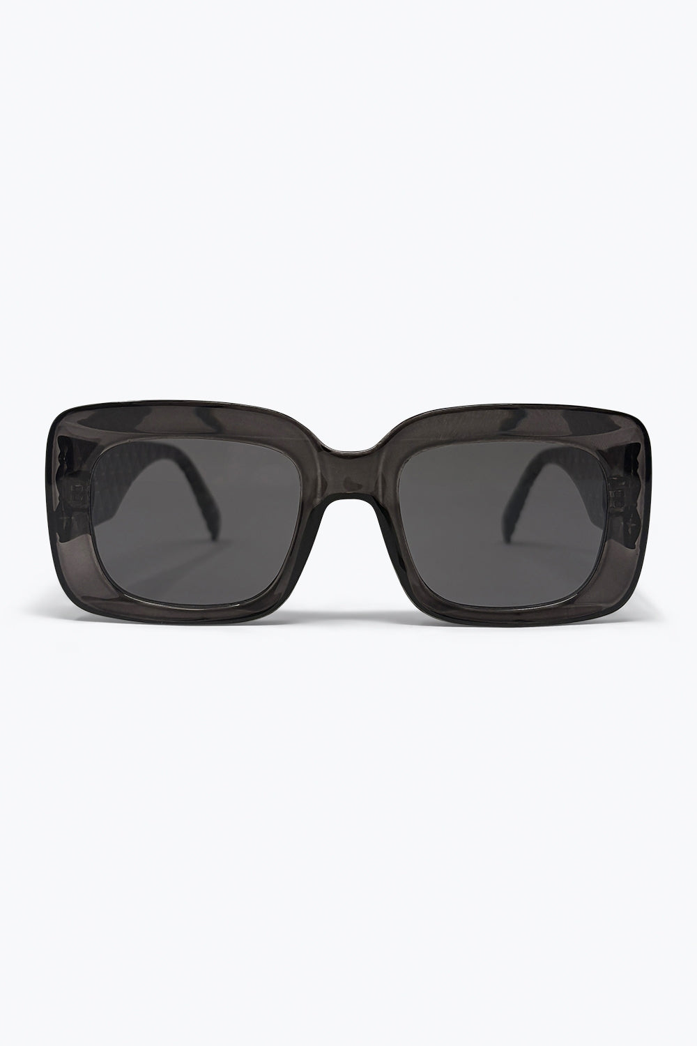 Oversized Rectangular Sunglasses in vintage in grey