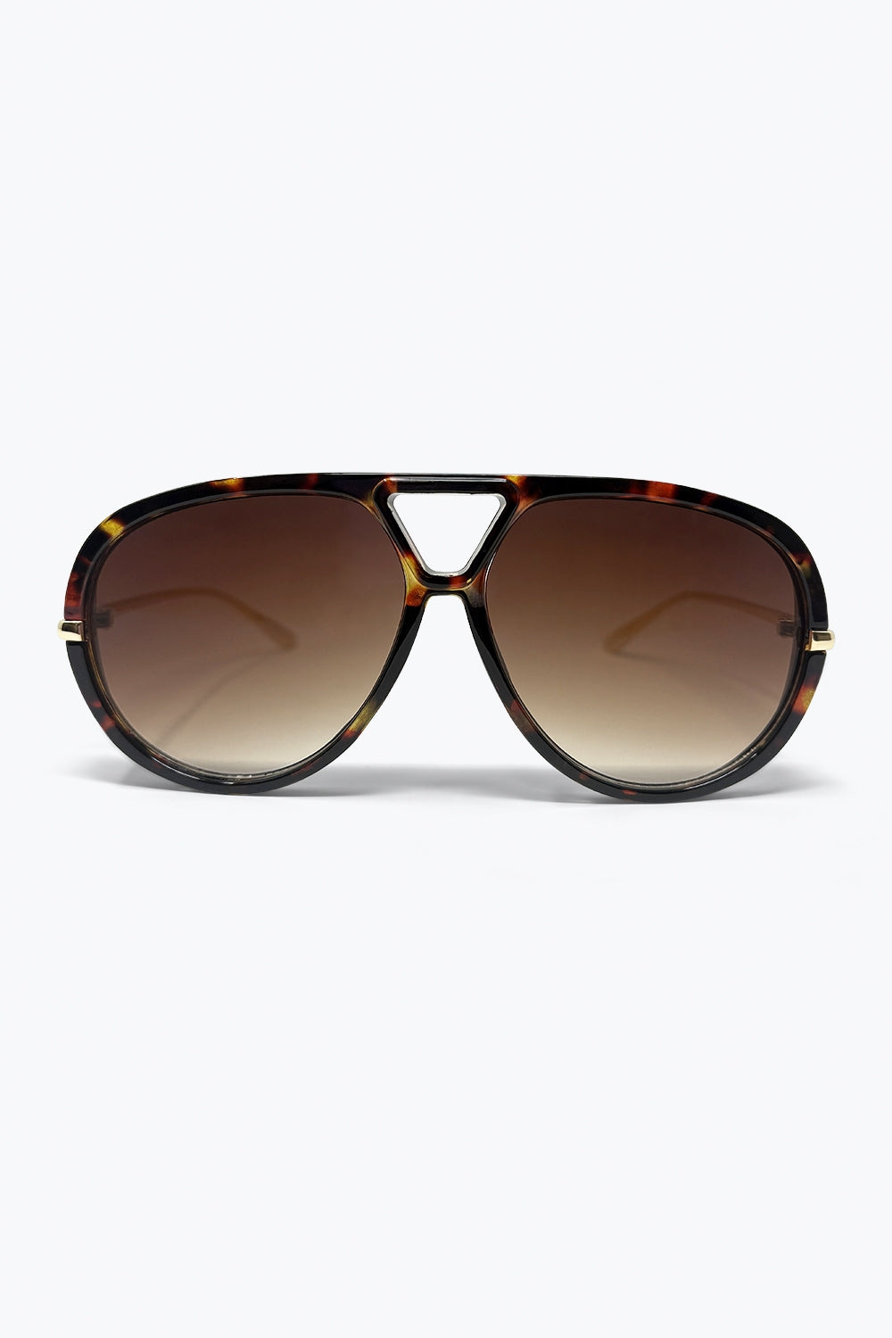 Tortoise Aviator Sunglasses with Gradient Lenses