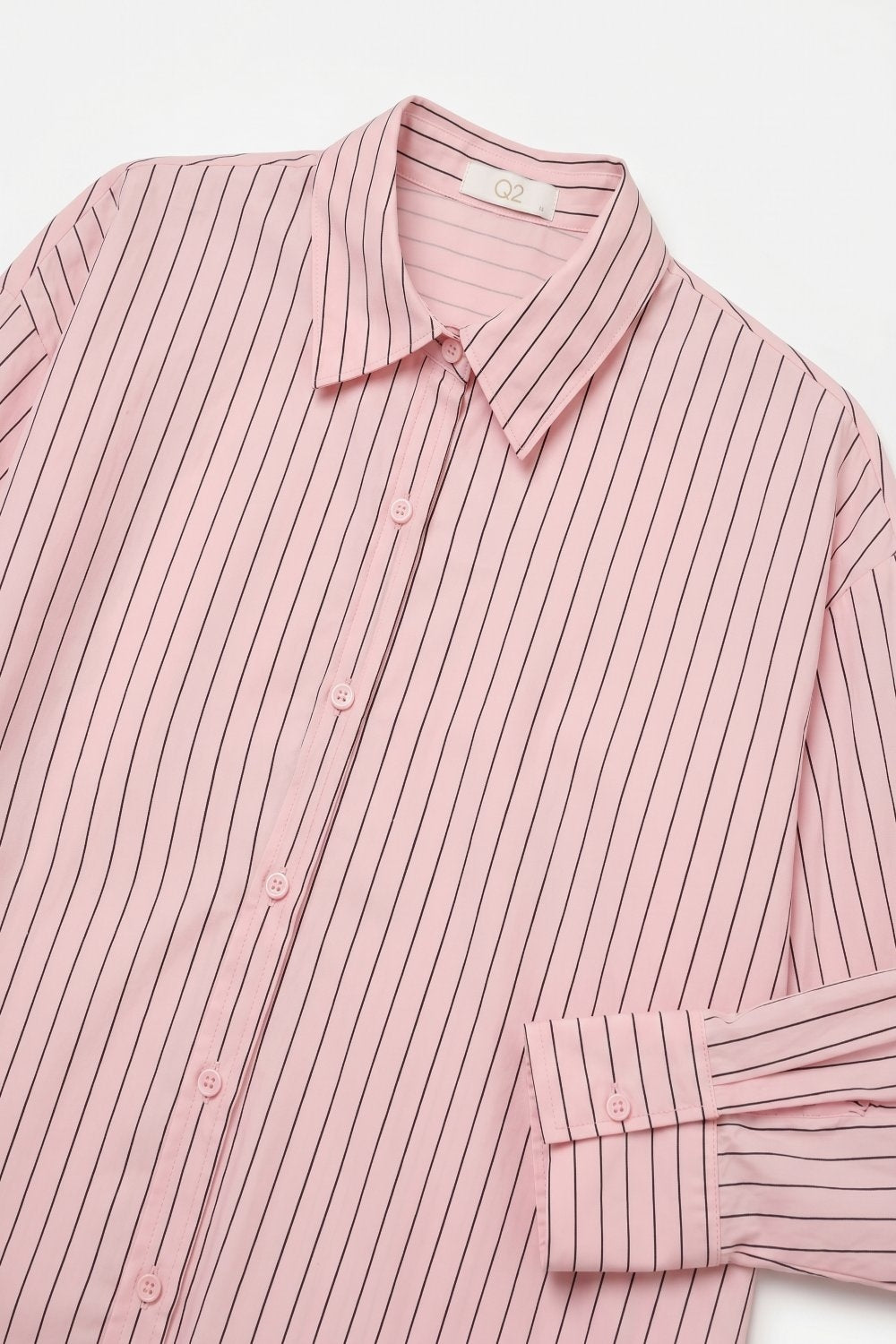 Stripe Lightweight long Shirt in Light Pink - Shirts