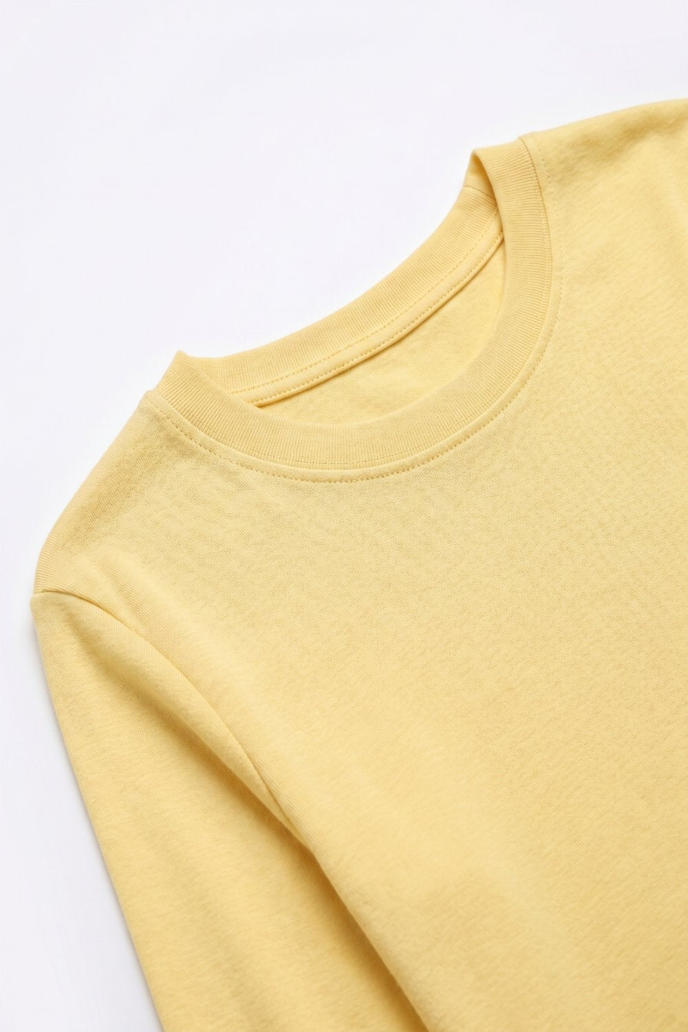 top with crochet Insert and Asymmetrical Hem in Yellow - top