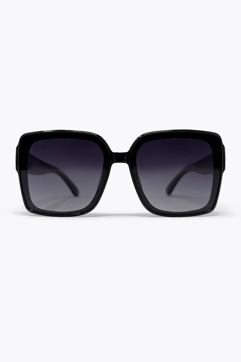Black Oversized Square Frame Gradient Lens Sunglasses