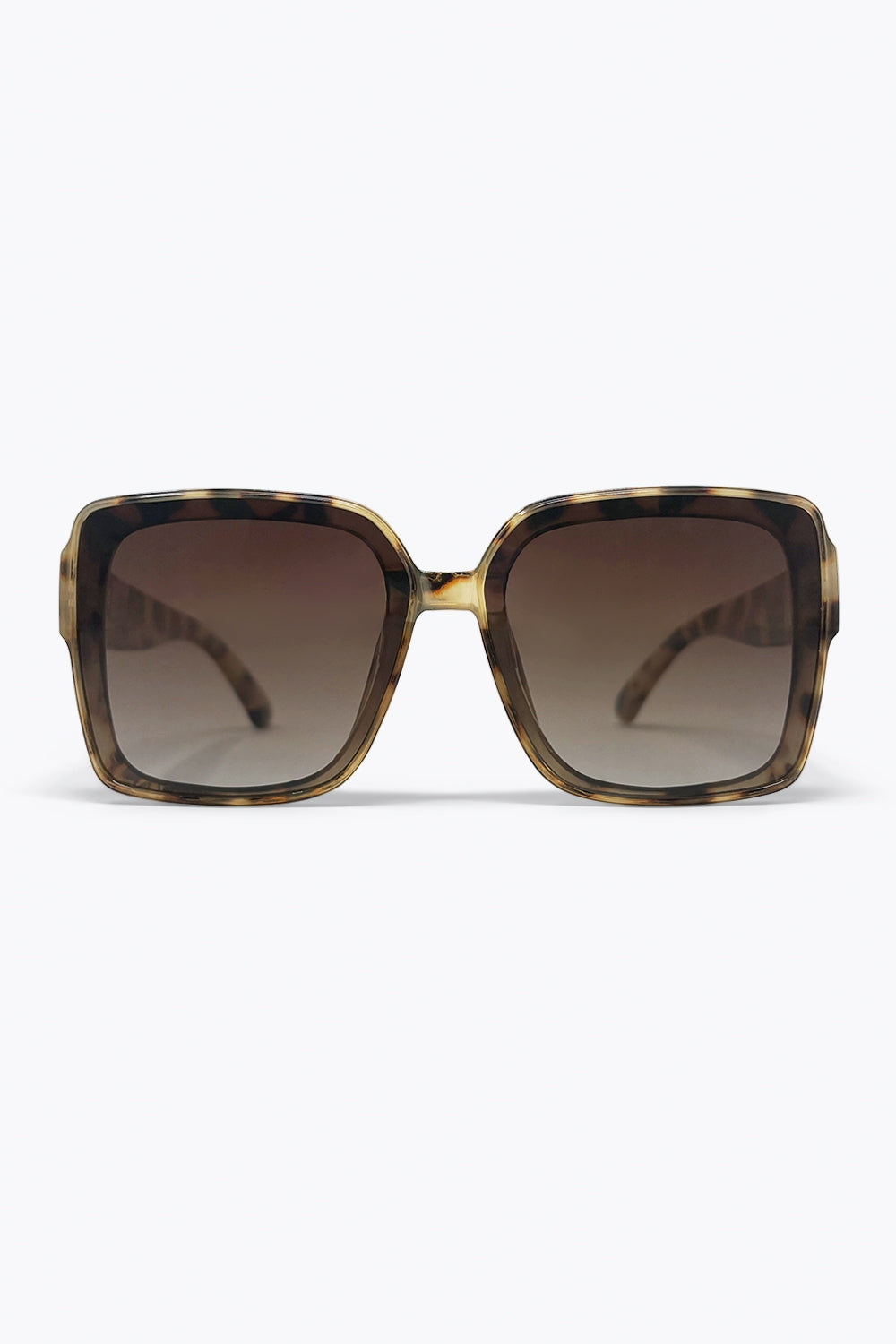 Multicolor Tortoiseshell Acetate Oversize Square Frame Sunglasses