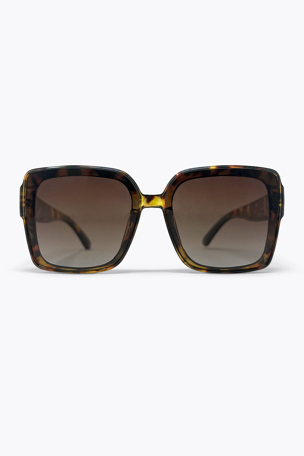 Multicolor Tortoiseshell Acetate Square Frame Oversize Sunglasses