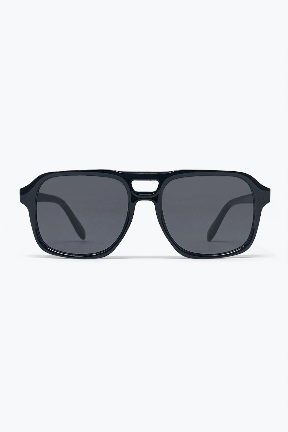 Black Chunky Frame Square Lens Oversize Sunglasses