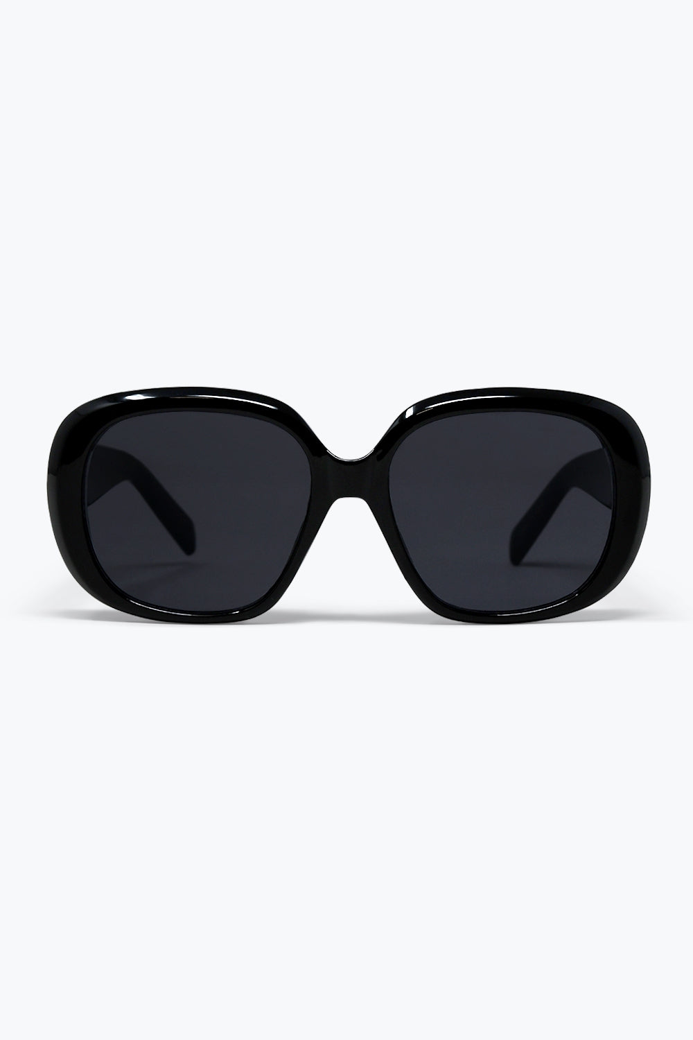 Black Oversize Square Frame Full Coverage Sunglasses