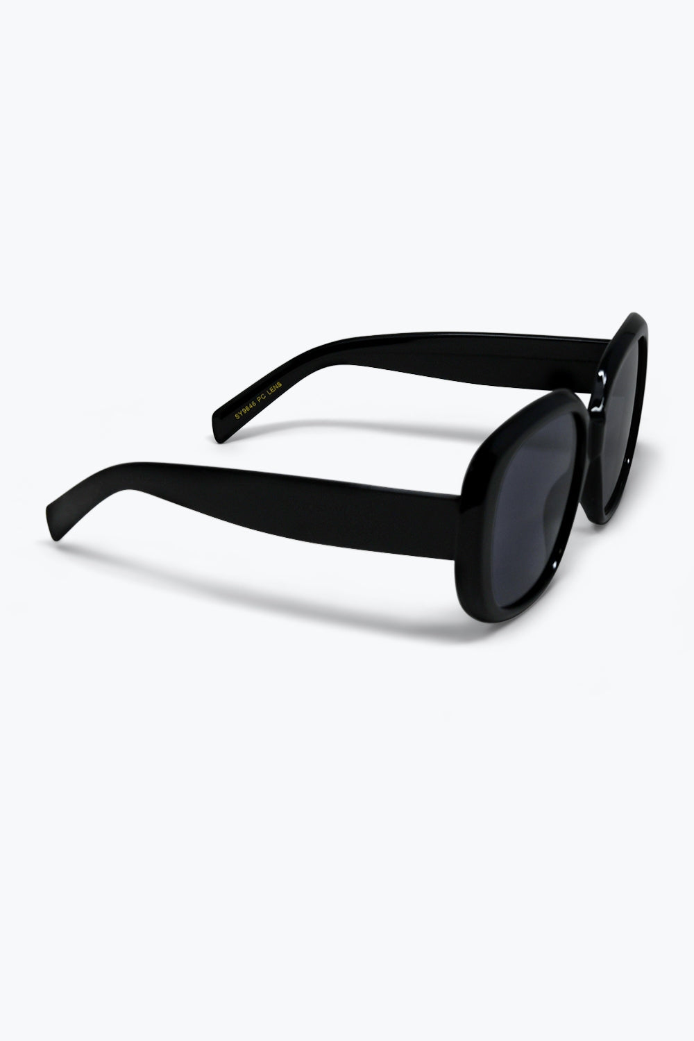 Black Oversize Square Frame Full Coverage Sunglasses