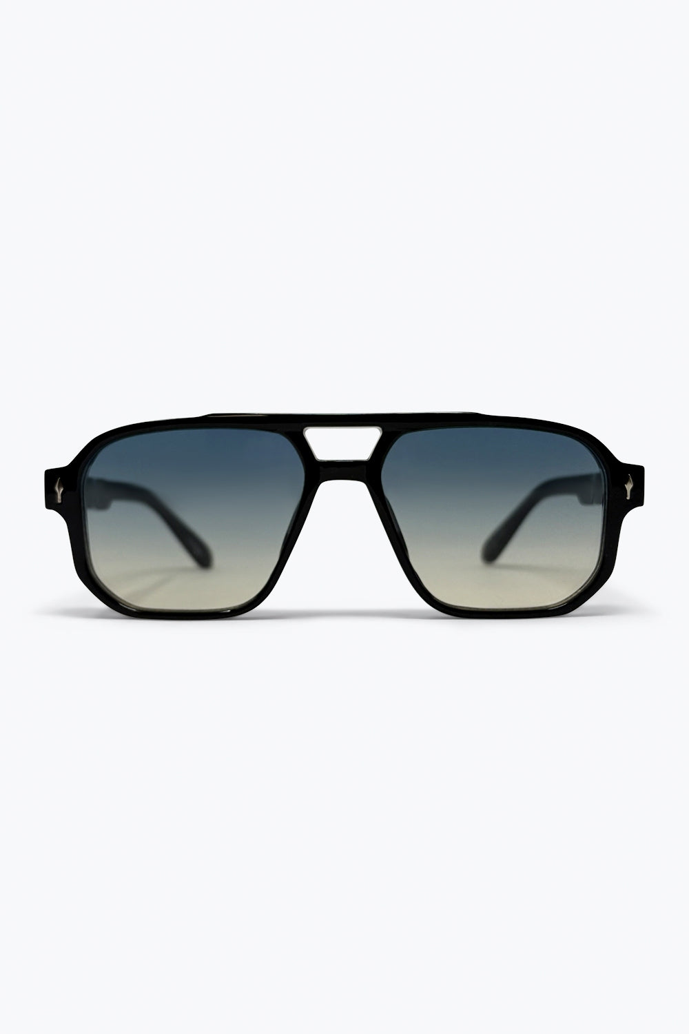 Black Gradient Lens Oversize Square Frame Sunglasses