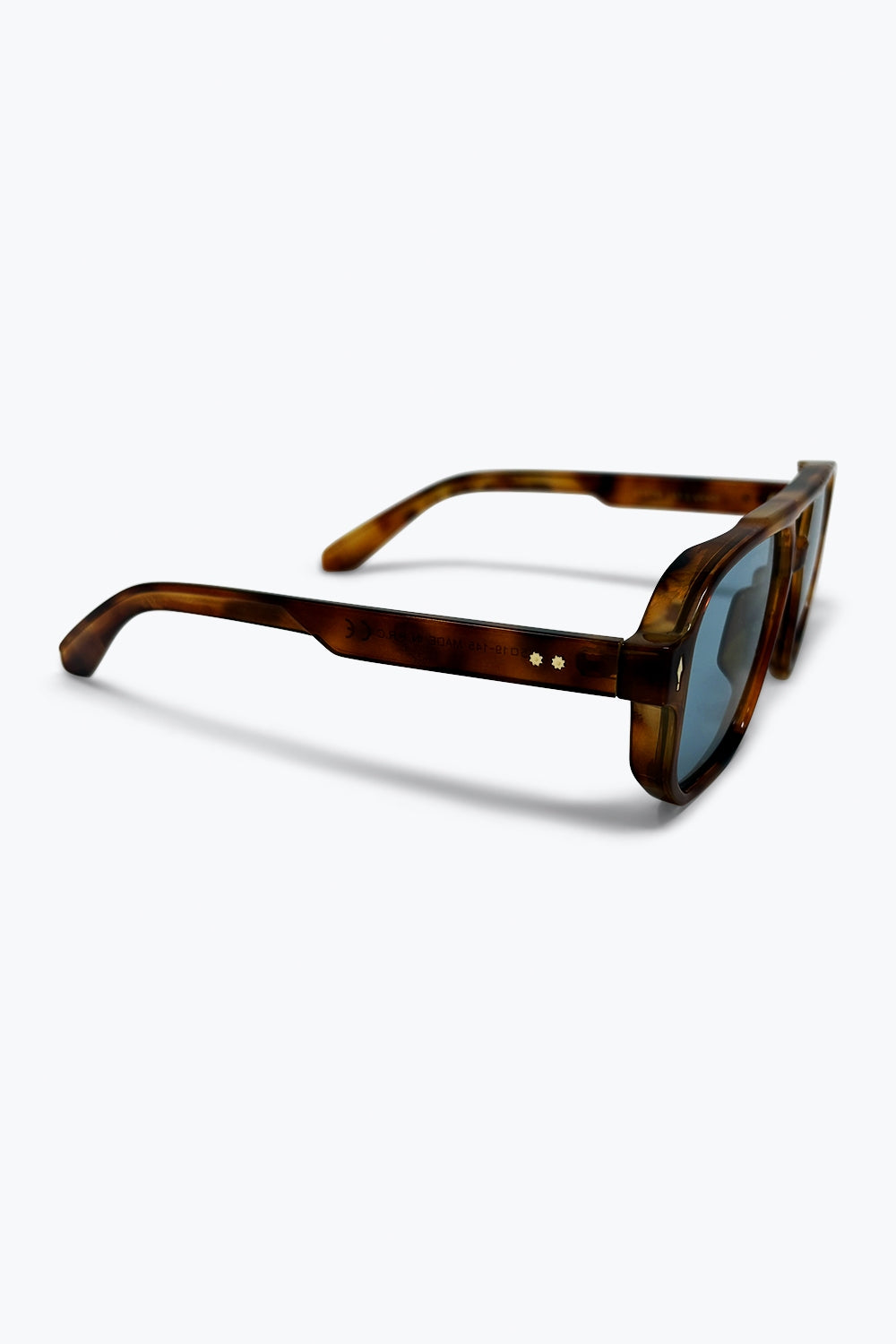 Brown Tortoiseshell Acetate Aviator Frame Oversized Sunglasses