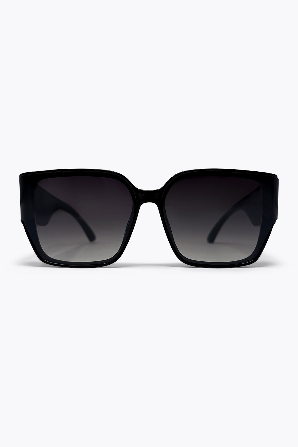 Black Oversize Square Frame Gradient Lens Sunglasses