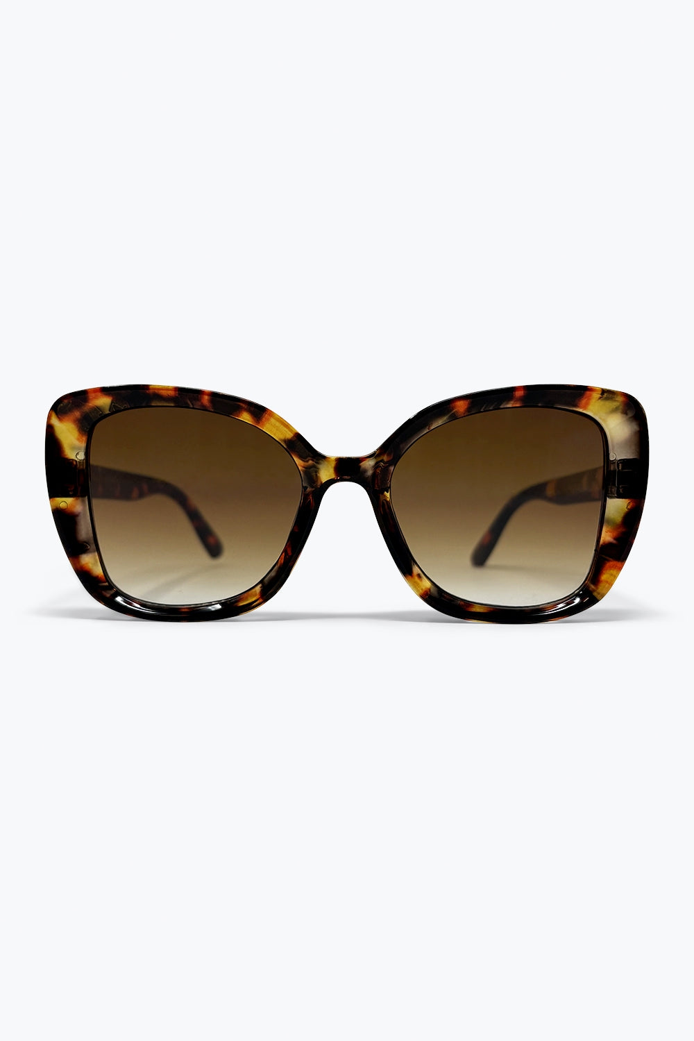 Multicolor Tortoiseshell Oversize Square Frame Sunglasses
