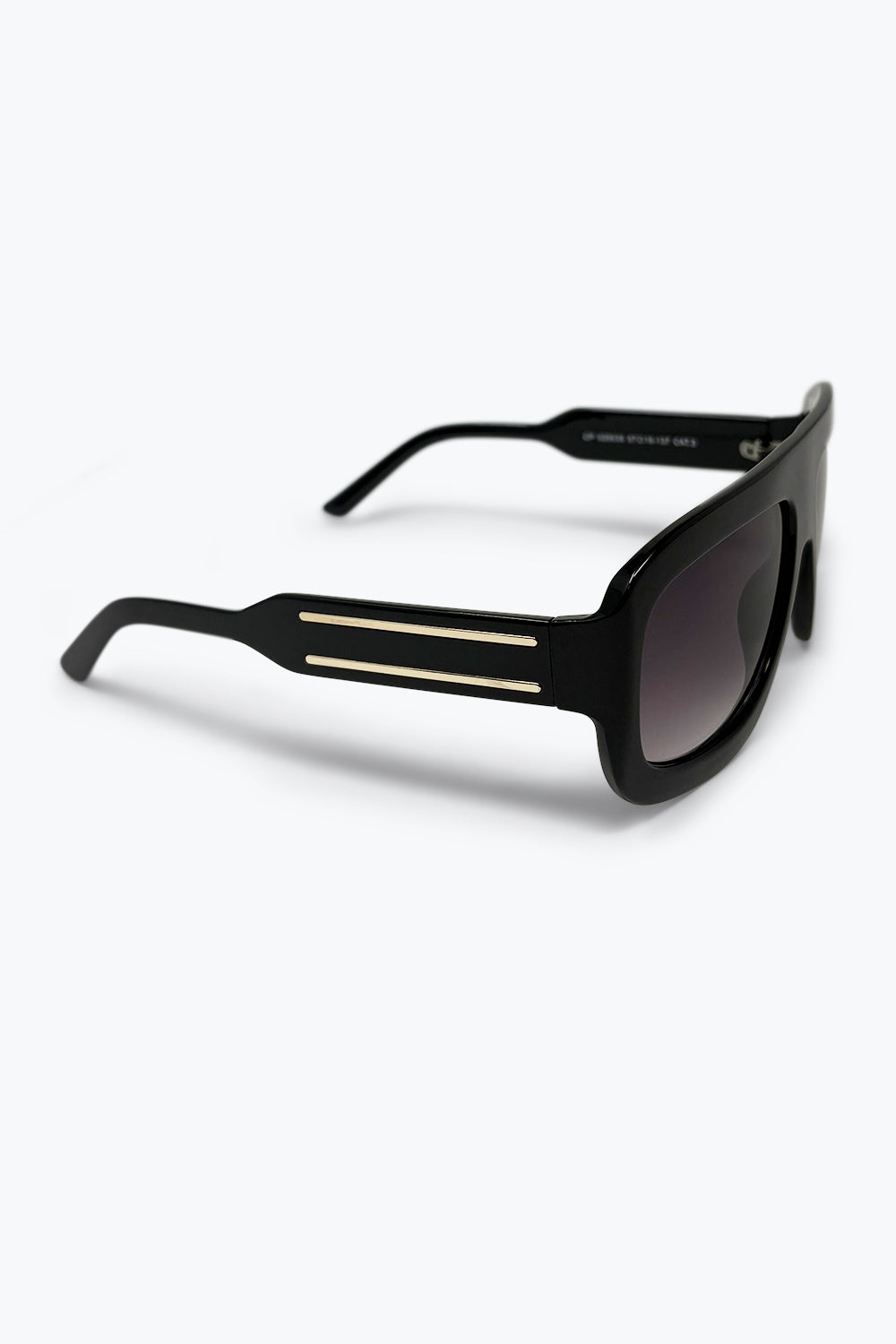 Black Oversize Square Frame Gradient Lens Sunglasses