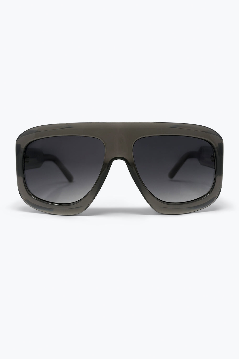 Black Oversize Square Frame Gradient Lens Sunglasses