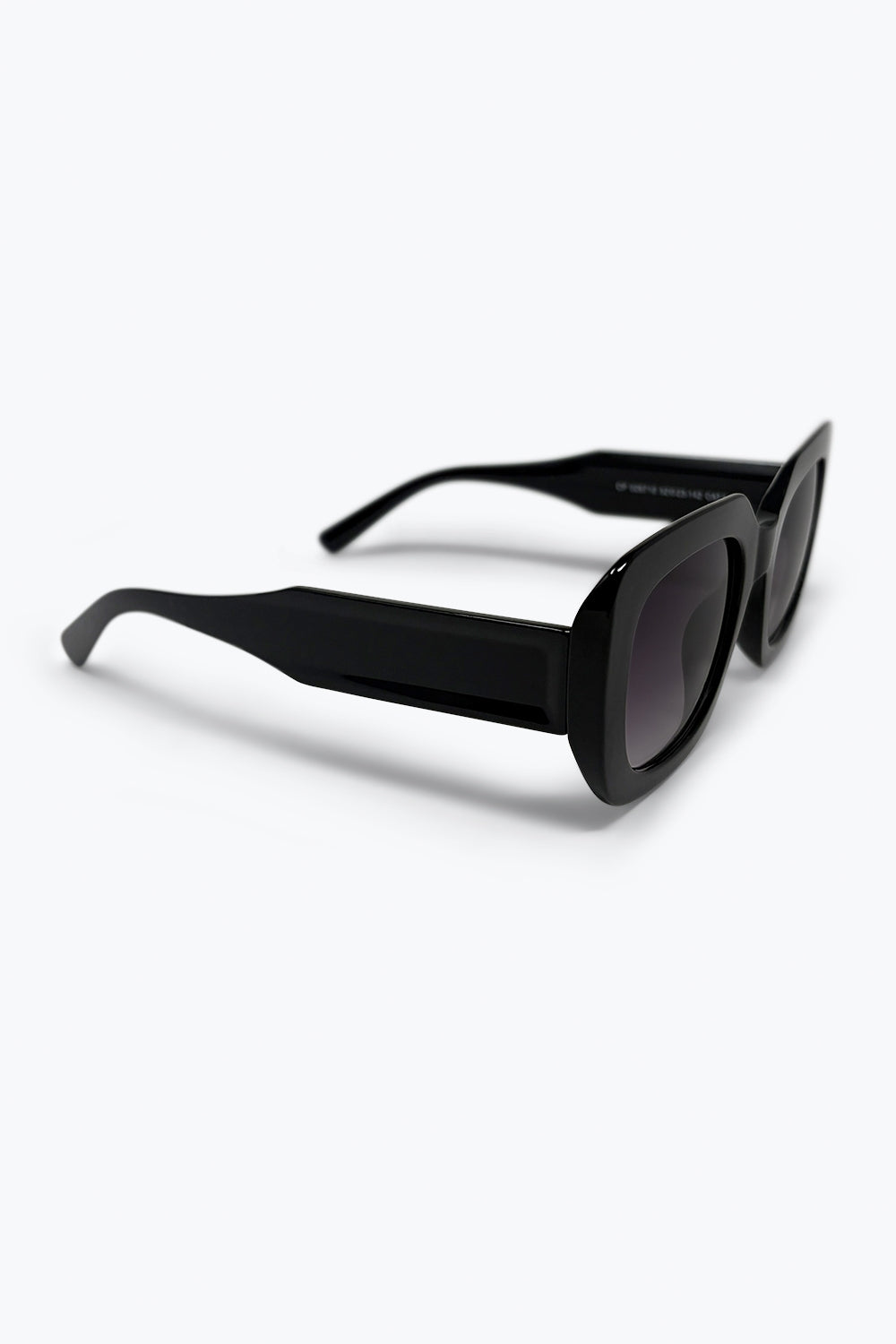 Black Chunky Square Frame Gradient Oversize Sunglasses