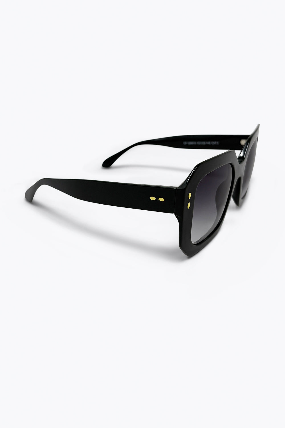 Black Oversize Square Frame Gradient Lens Sunglasses