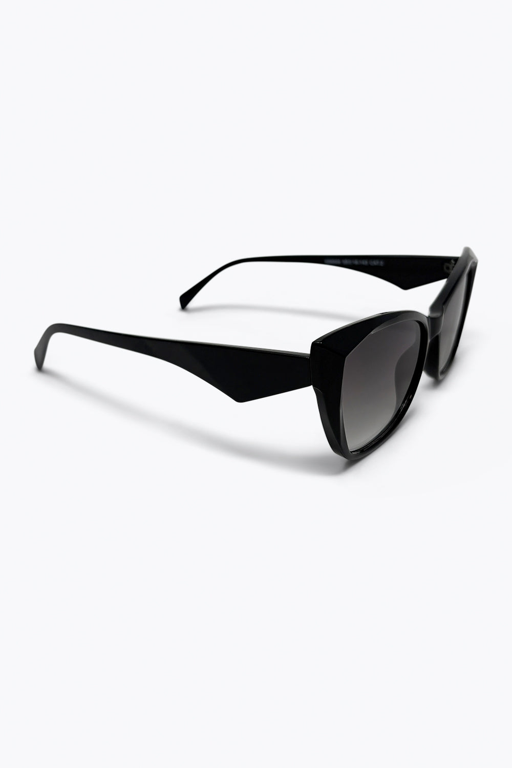 Black Glossy Cat Eye Frame Gradient Lens Sunglasses
