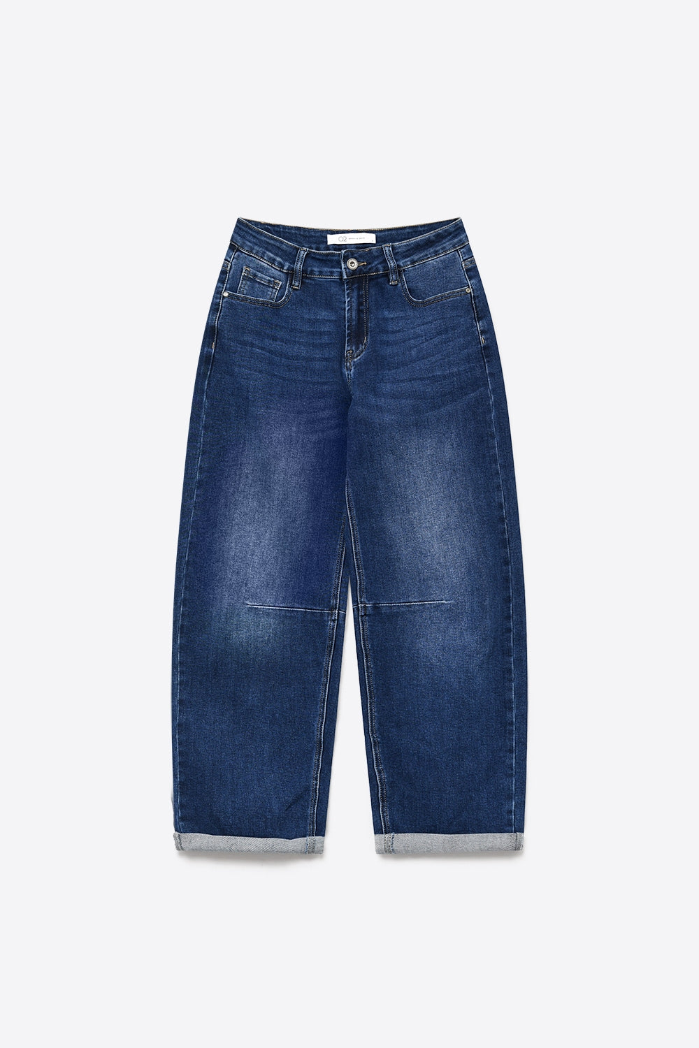 Basic Barrel Style jeans in Mid Blue - Denim
