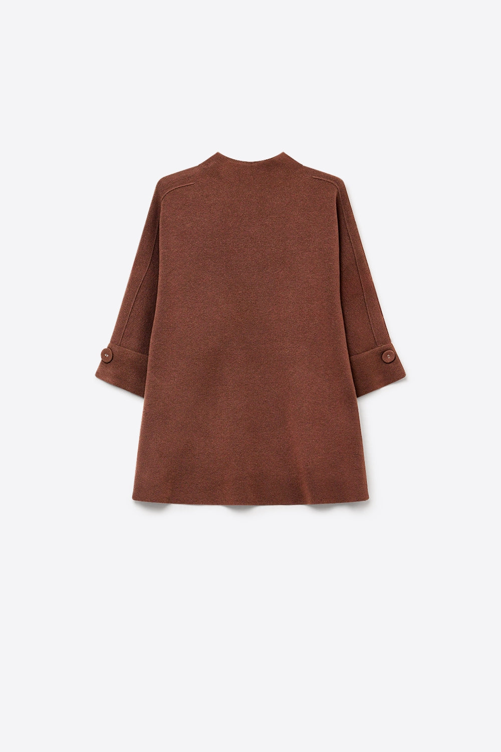 Brown Knitted Sweater with Button Details