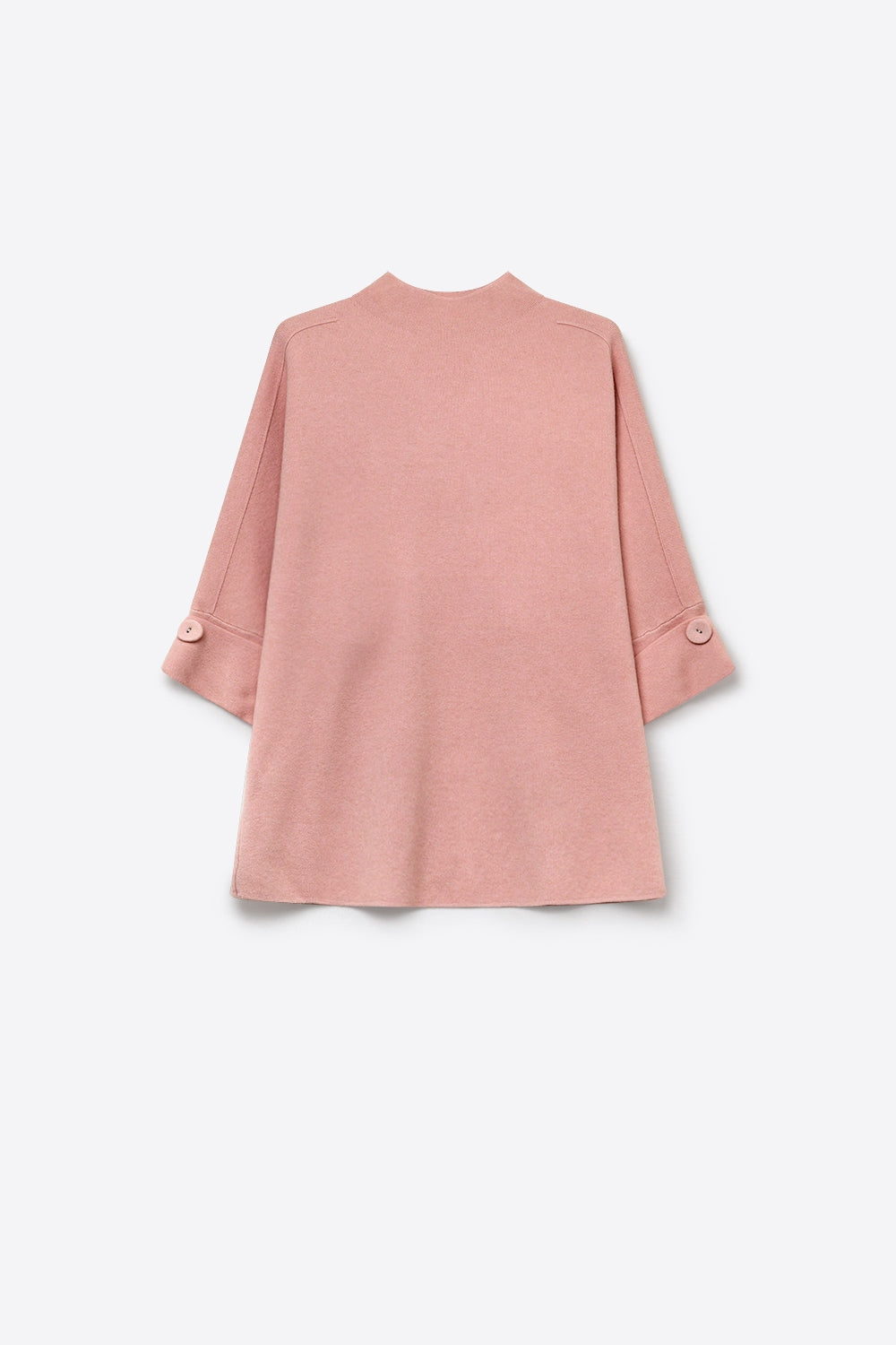 Pink Knitted Sweater with Button Details