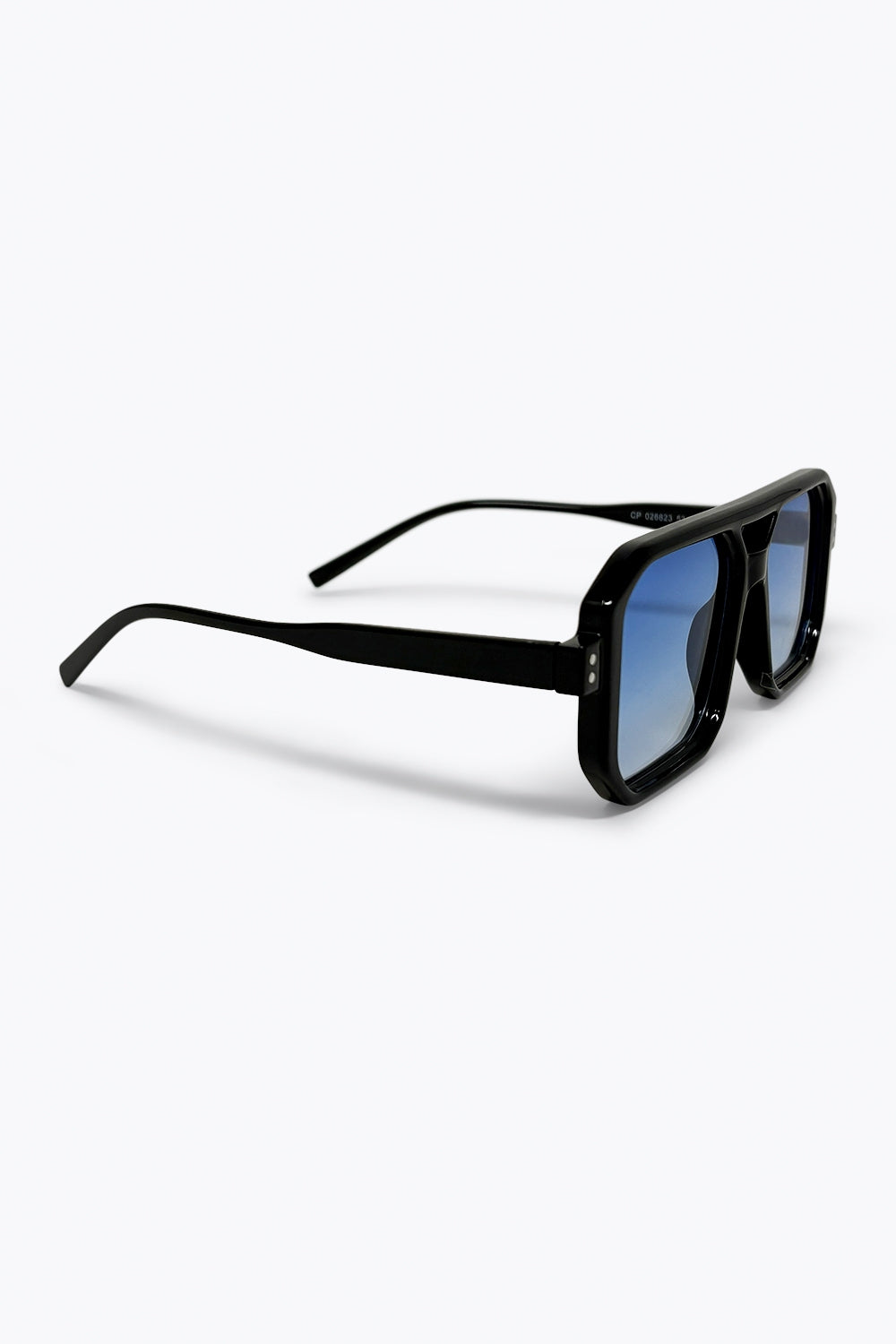Black Gradient Blue Oversize Square Frame Sunglasses