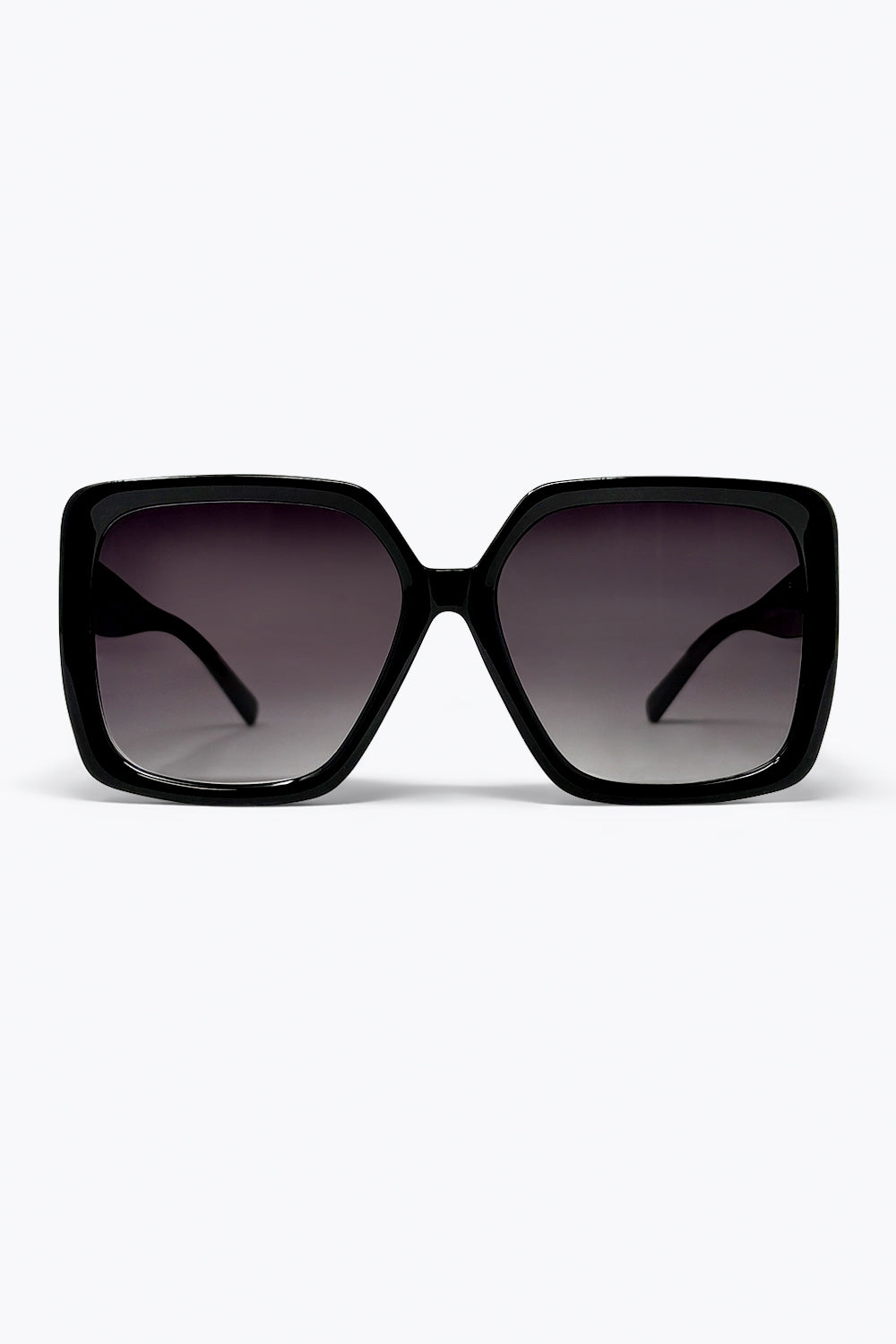 Black Oversize Square Frame Gradient Lens Sunglasses