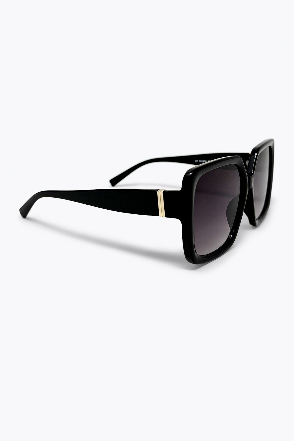 Black Oversize Square Frame Gradient Lens Sunglasses