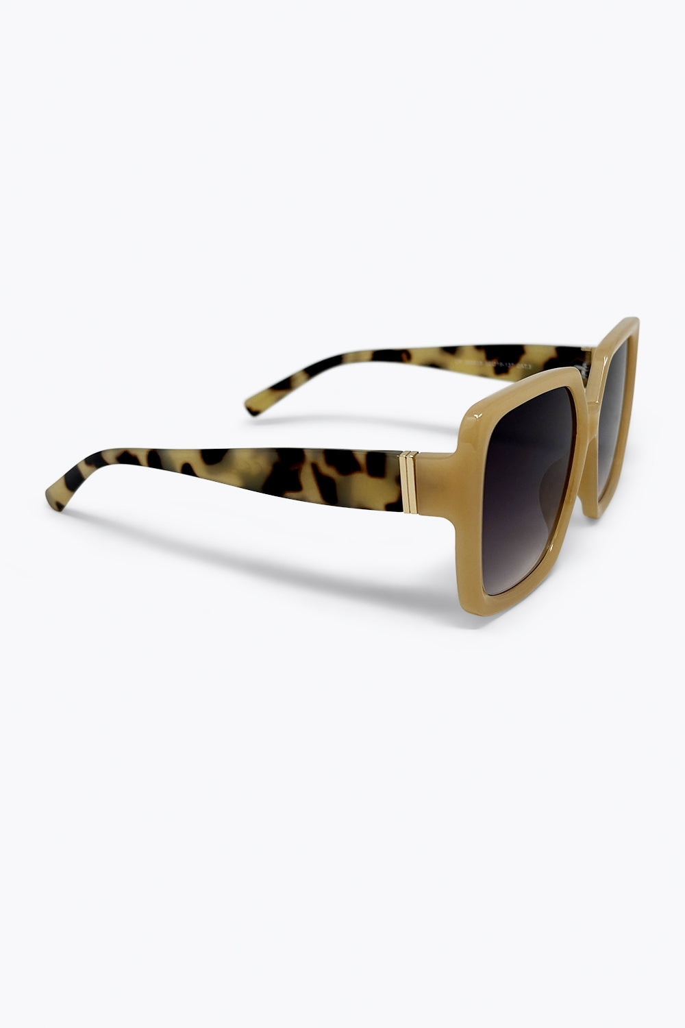 Camel Square Frame Gradient Lens Oversize Sunglasses