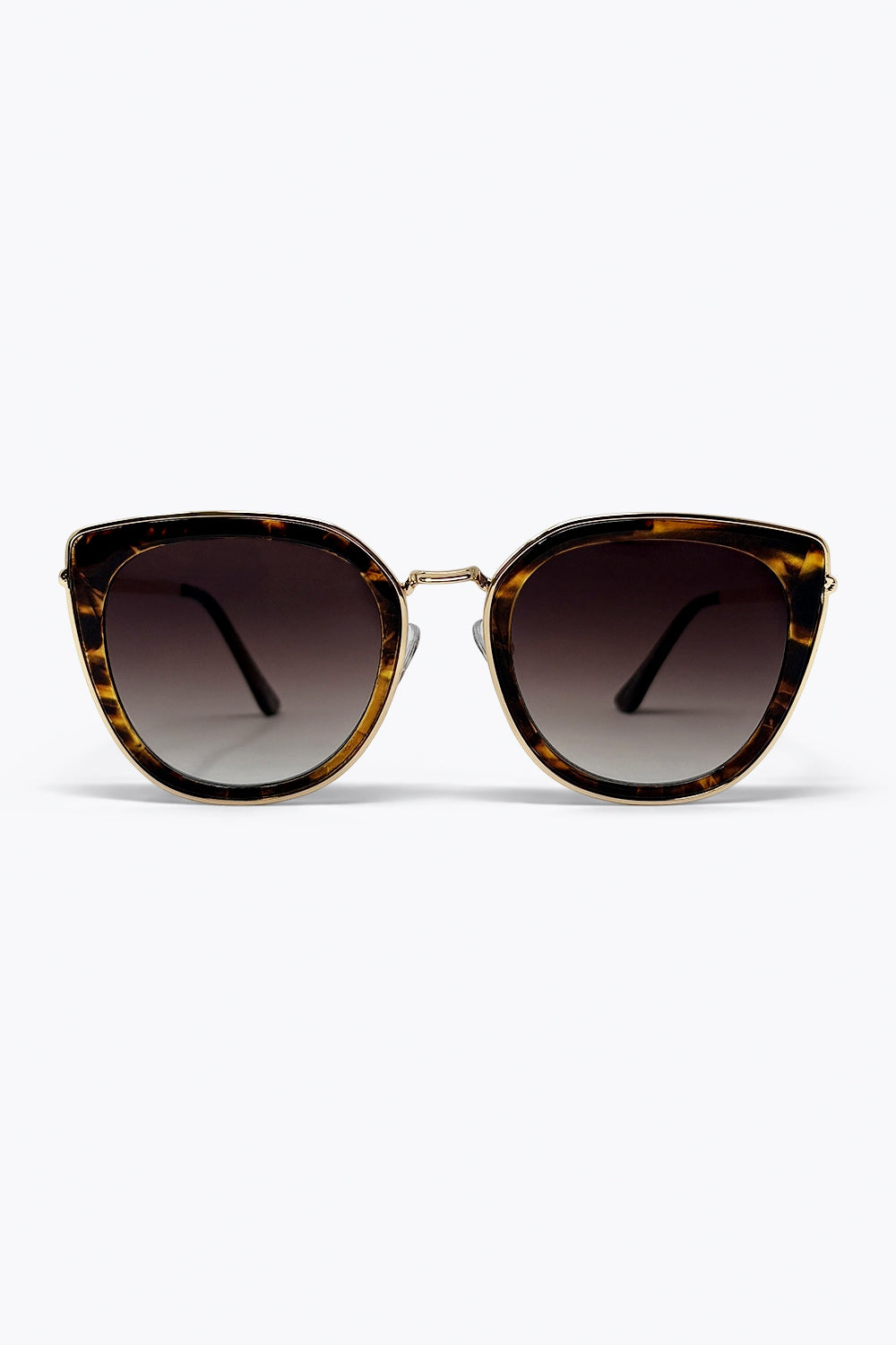 Brown Tortoiseshell Cat Eye Gradient Sunglasses