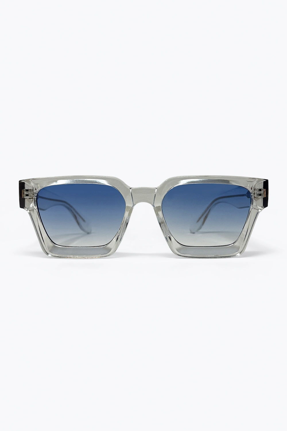 Multicolor Gradient Lens Clear Square Frame Sunglasses