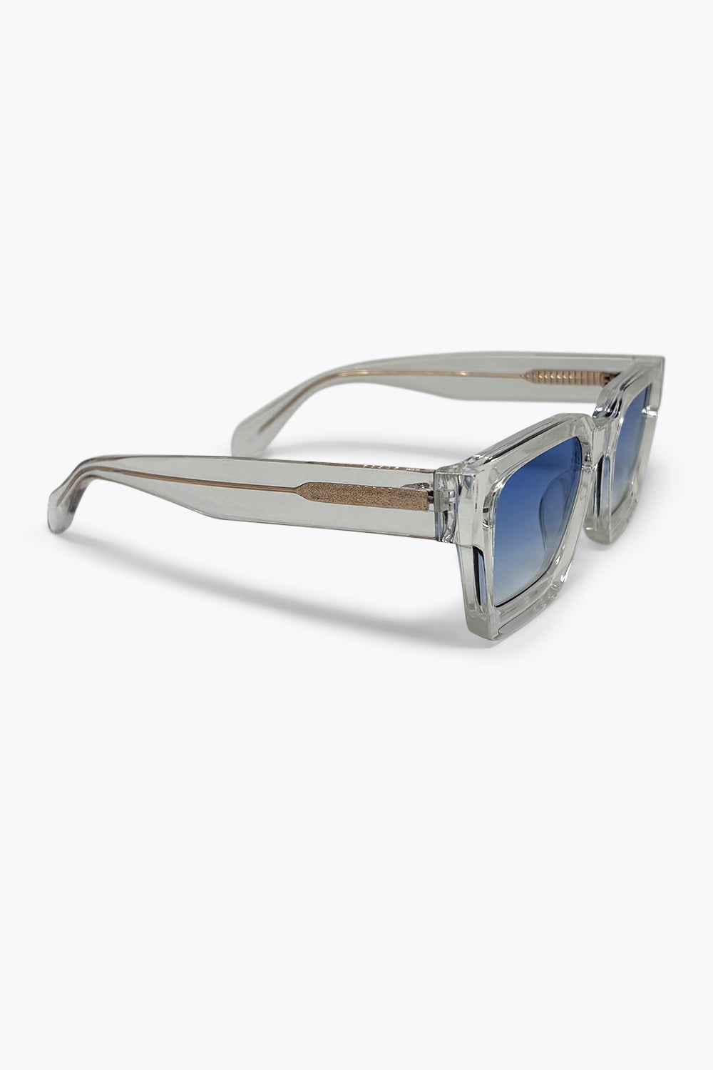Multicolor Gradient Lens Clear Square Frame Sunglasses