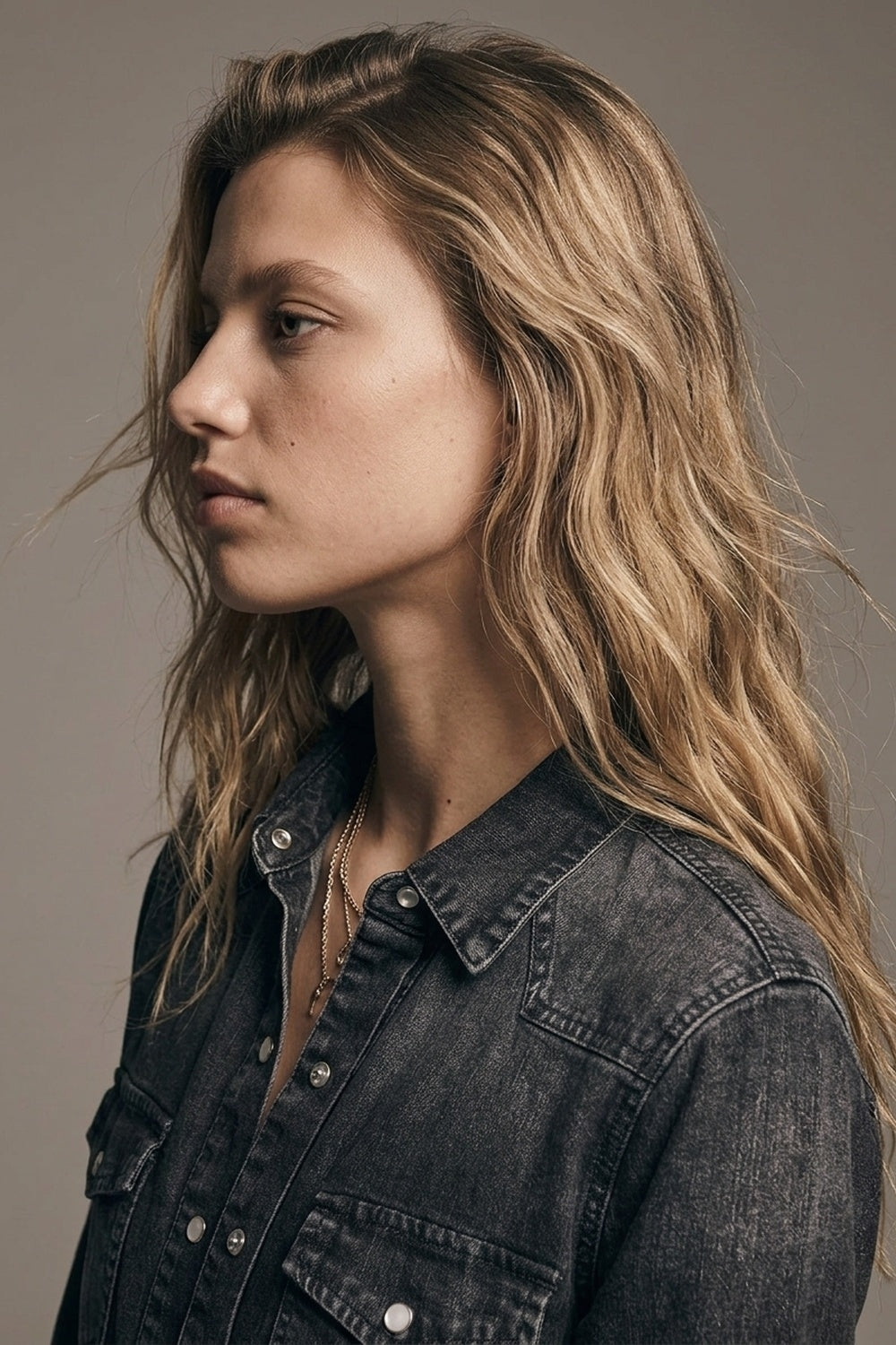 Black Washed Denim Button-Up Shirt Jacket - Shirts