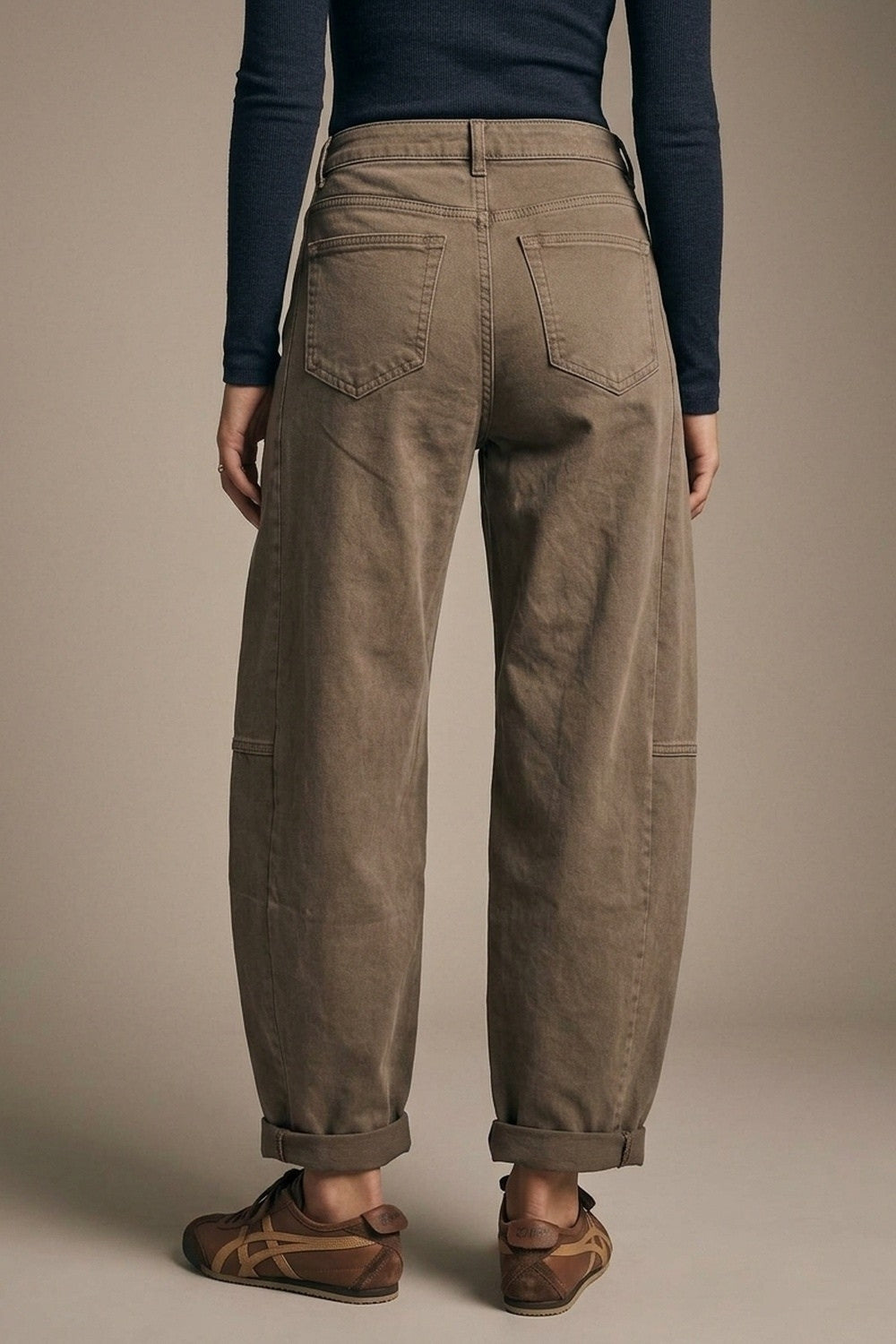 Fango Wide-Leg Pants in Barrel Style with side seam - Coloured Jeans