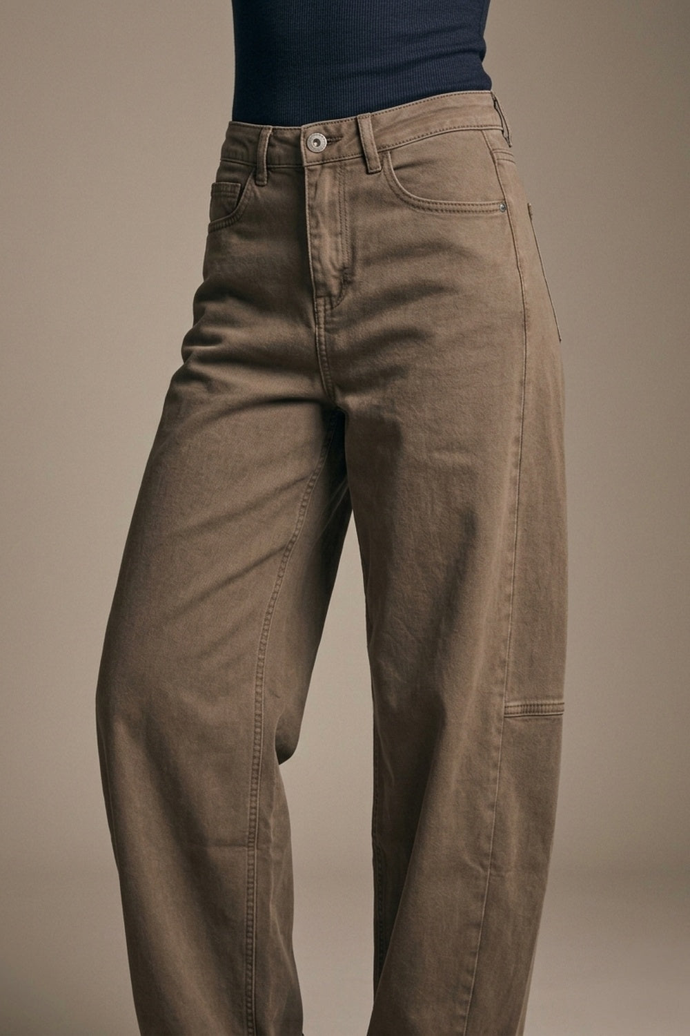 Fango Wide-Leg Pants in Barrel Style with side seam - Coloured Jeans