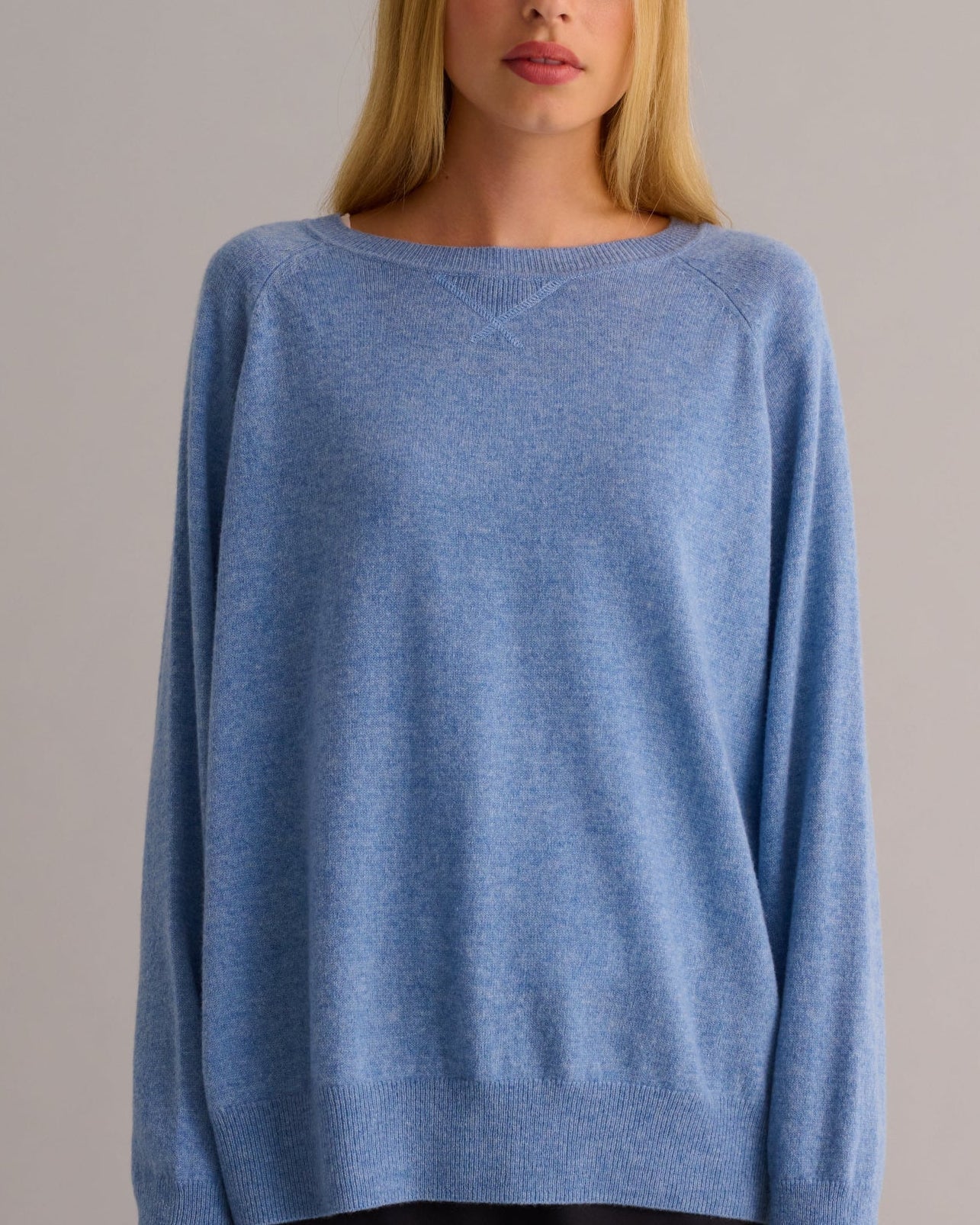 Chambray Blue Cashmere Sweatshirt - Loungewear
