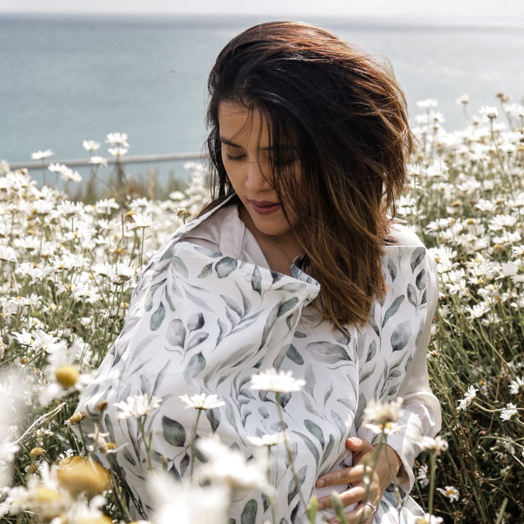 Feeding & Pumping Privacy Cover - Waterleaves - Nursing Covers