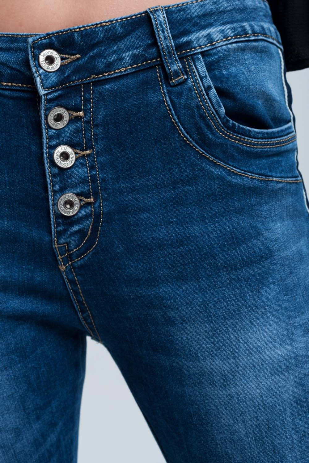 Jean skinny with stripes on the side