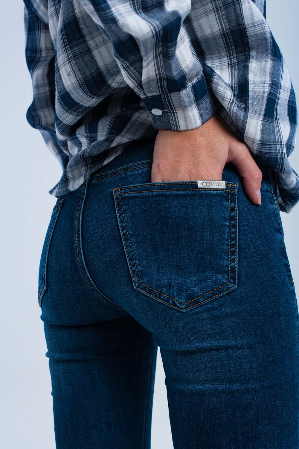 Skinny jeans with zipper - Denim