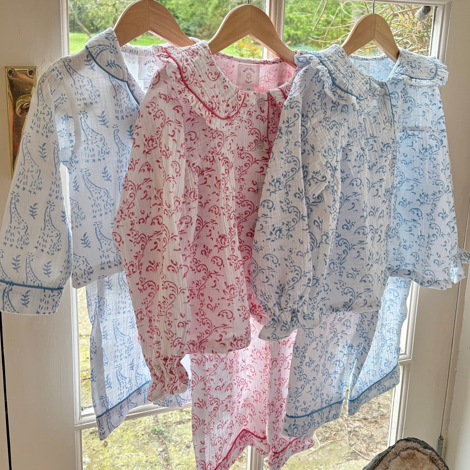 Blue Paisley Organic Muslin Pyjamas - Pajamas