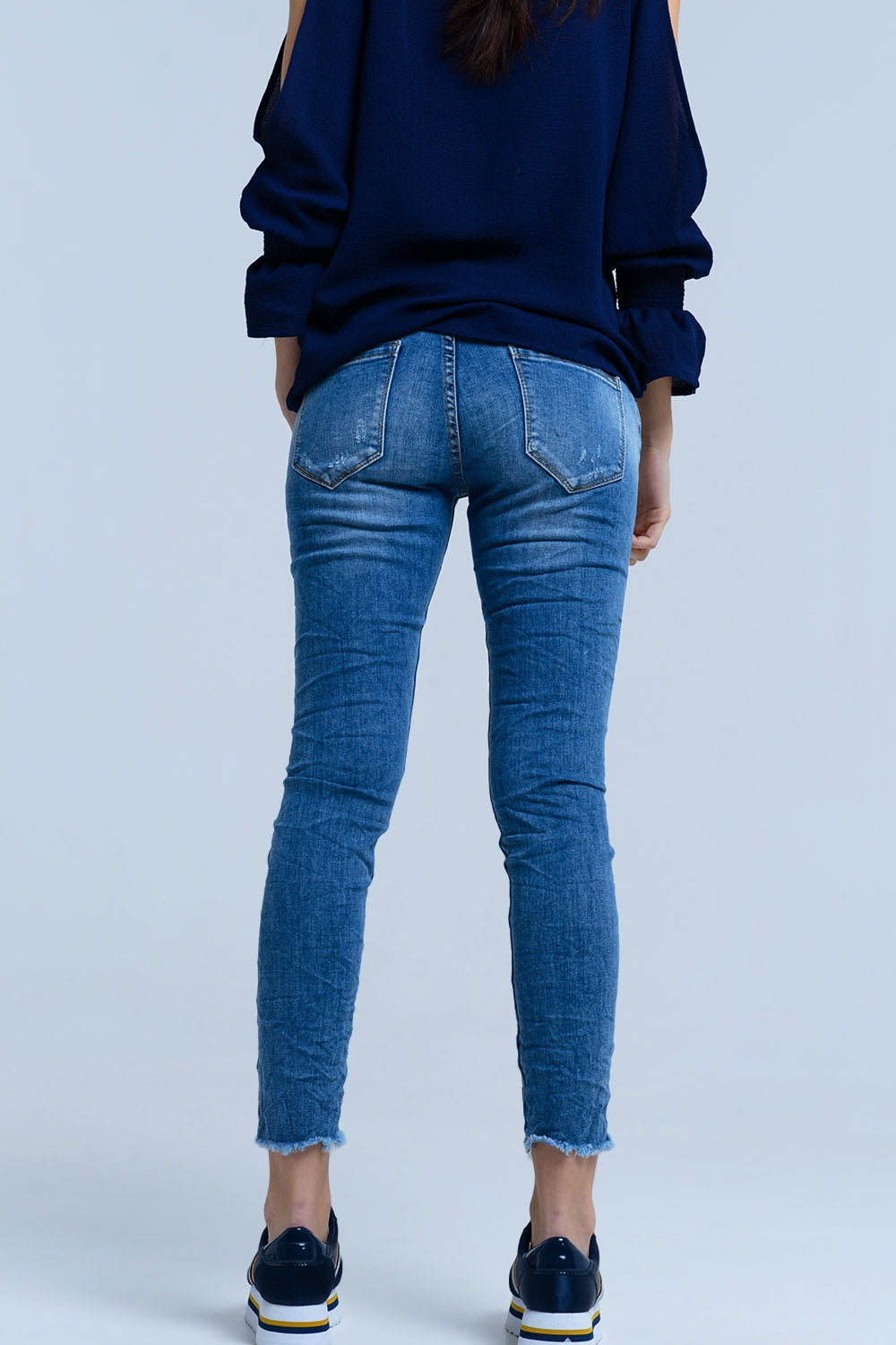 Jeans with rips details - Denim