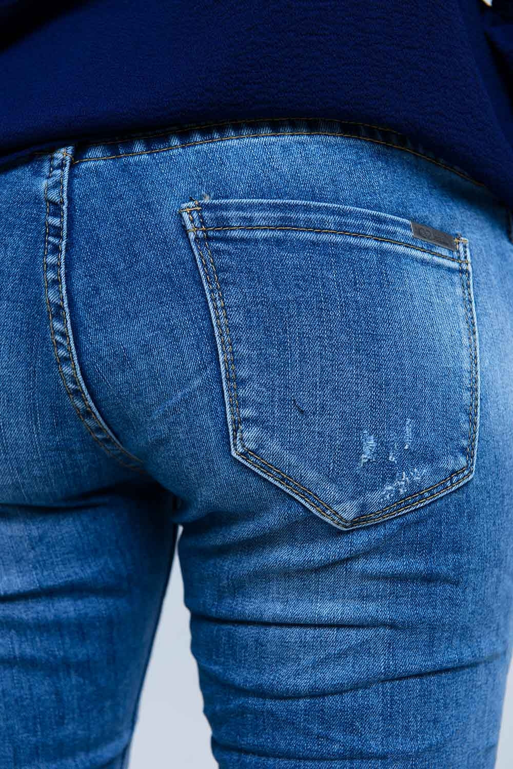 Jeans with rips details - Denim