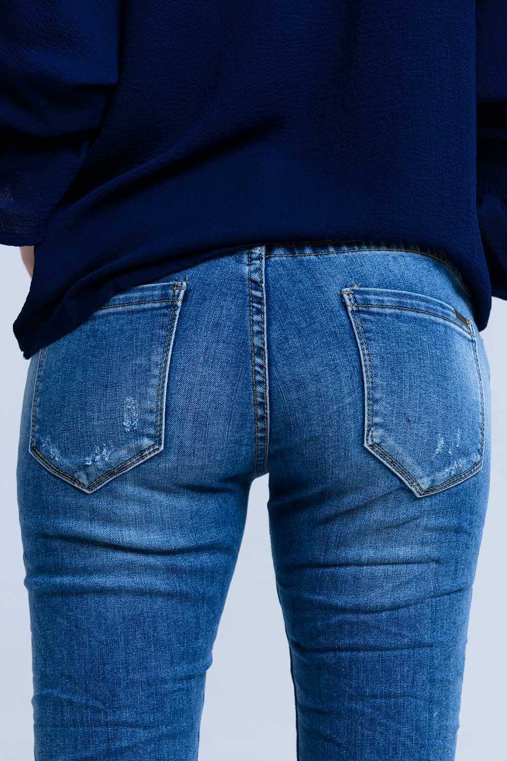Jeans with rips details - Denim