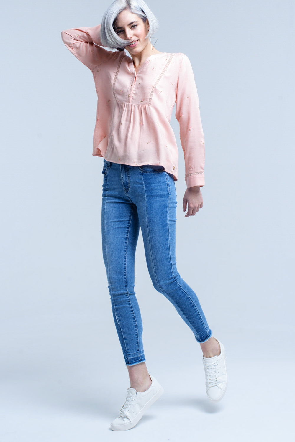 Two tone denim jean - Denim