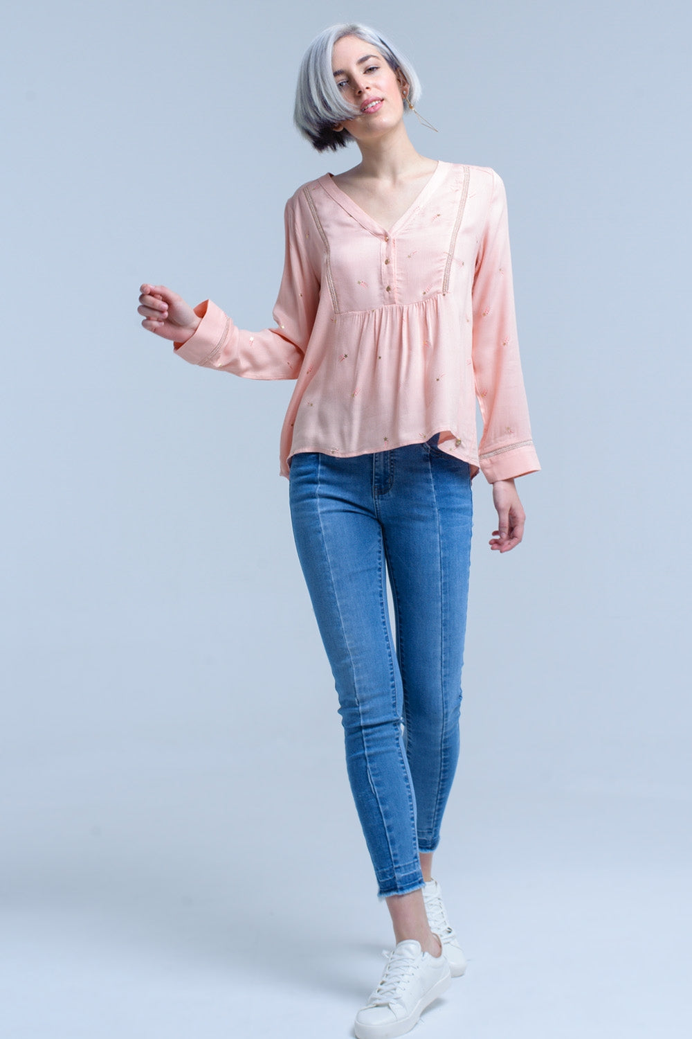 Two tone denim jean - Denim
