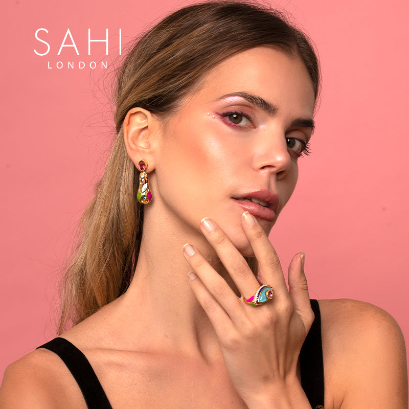 Sahi Love Affair Teardrop Drop Earrings - EARRINGS