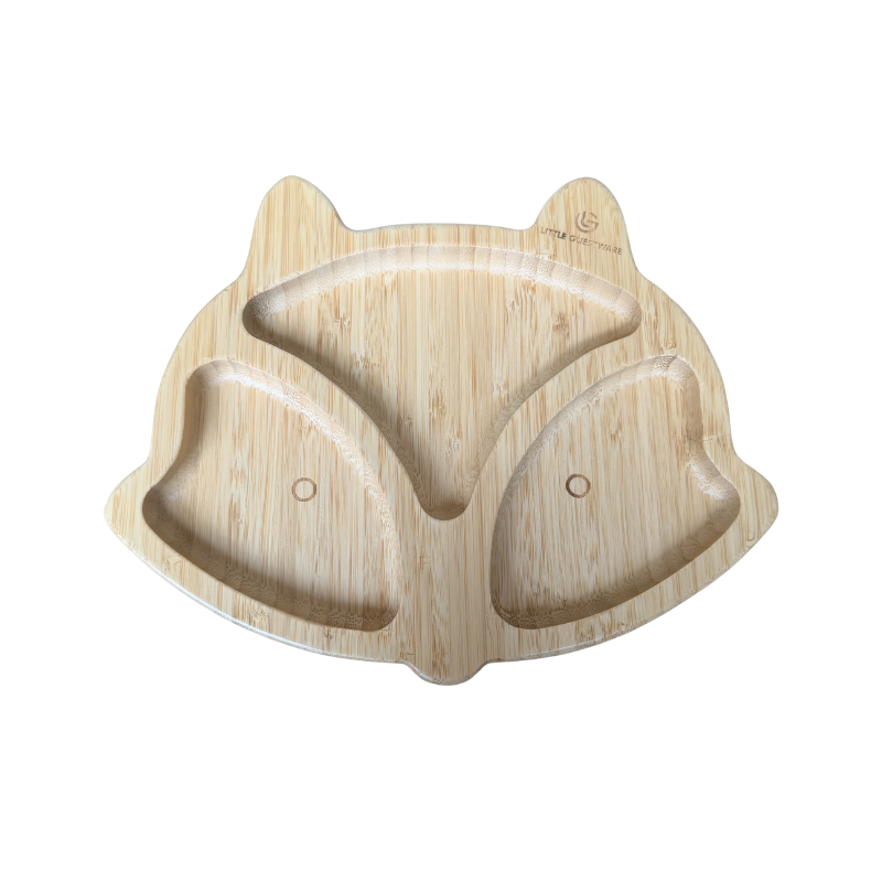 Fox Bamboo Feeding Set - Plate, Bowl, Spoon & Fork Gift Set - Feeding Essentials